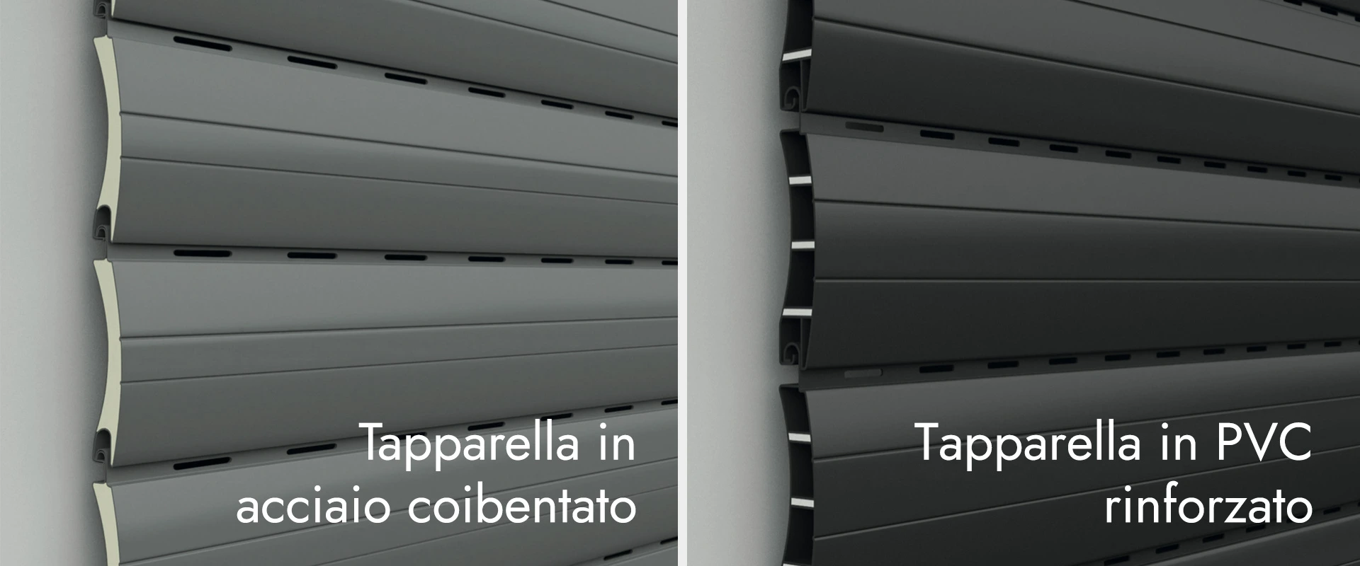 confronto tapparella in acciaio coibentato con tapparella in pvc